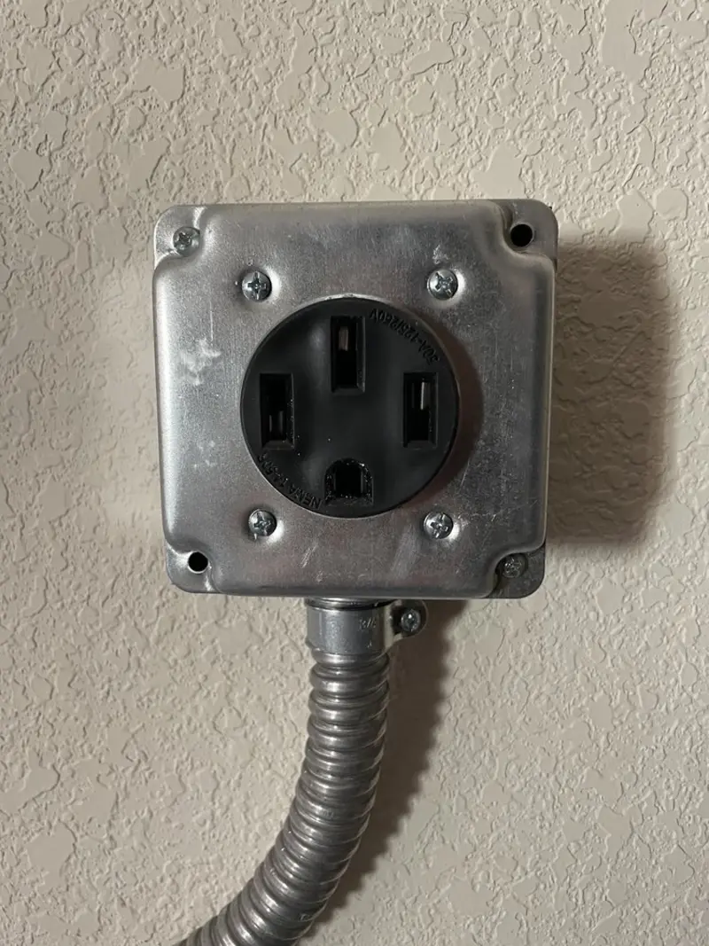 NEMA 14-50 outlet installed for Smart Home Electrical in Brunswick